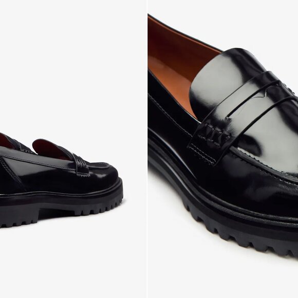 Reformation Agathea Chunky Loafer Black - Size 8 - Picture 5 of 5